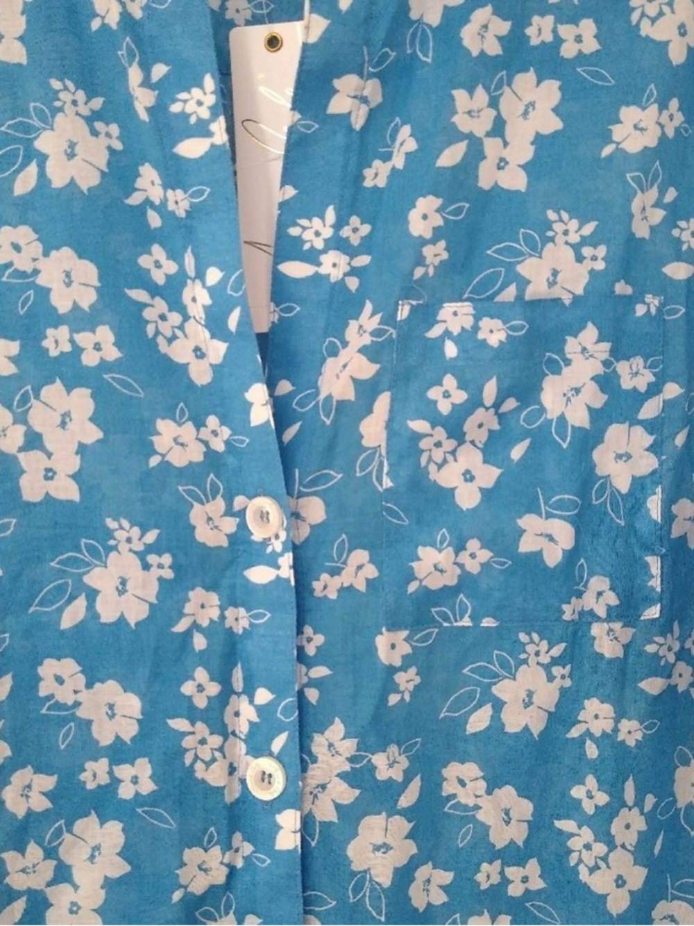 Anne Cole Button Down Floral Shirt Top Swim Coverup - Picture 6 of 7